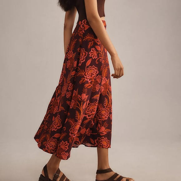 Farm Rio • Anthropologie floral midi skirt Size XS - Picture 6 of 8